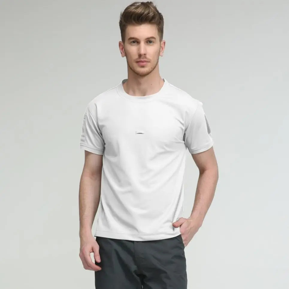 Men’s Quick-Dry Summer T-Shirt – O-Neck Lapel Pullover (M–4XL)